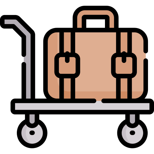 Luggage cart suitcase holidays hotel icon Luggage cart suitcase holidays hotel icon