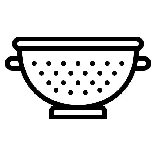 Colander food and restaurant cooking kitchen utensils icon