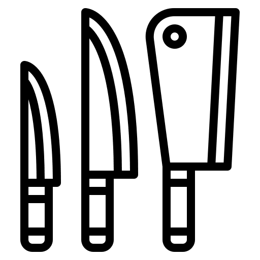 Knives cooking kitchen utensils cut icon