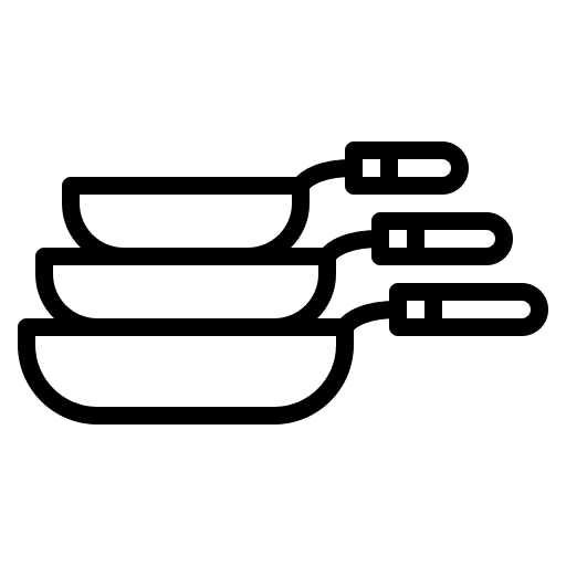 Pans pans furniture and household cooking equipment icon