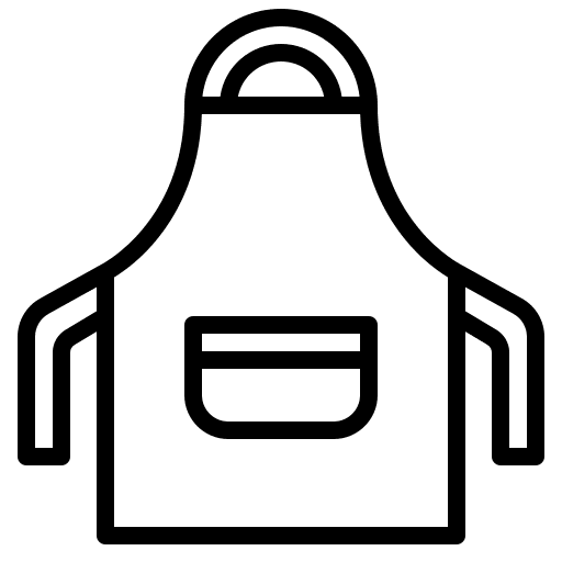 Apron cooking food and restaurant kitchen utensils icon Apron cooking food and restaurant kitchen utensils icon