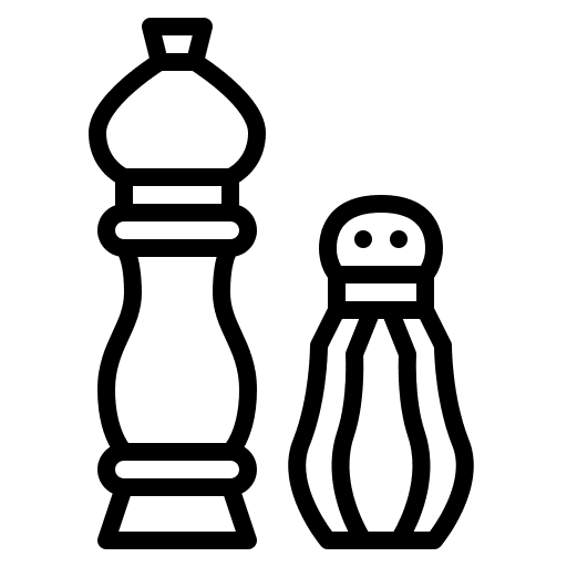 Salt shaker cook pappers kitchen icon Salt shaker cook pappers kitchen icon