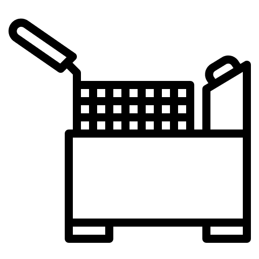 Deep fryer cook deep fryer food and restaurant icon Deep fryer cook deep fryer food and restaurant icon