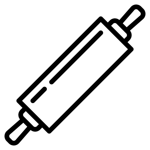 Rolling pin baker furniture and household kitchen utensils icon Rolling pin baker furniture and household kitchen utensils icon