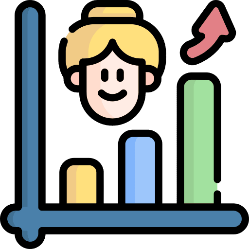 Involved involved bar chart up arrow icon