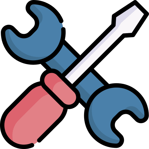 Maintenance improvement wrench construction and tools icon