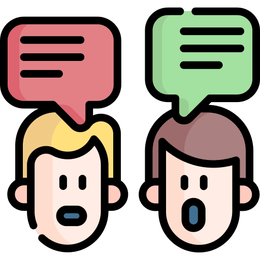 Discussion speech bubble discussion conversation icon