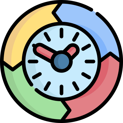 Time management tasks time and date efficiency icon