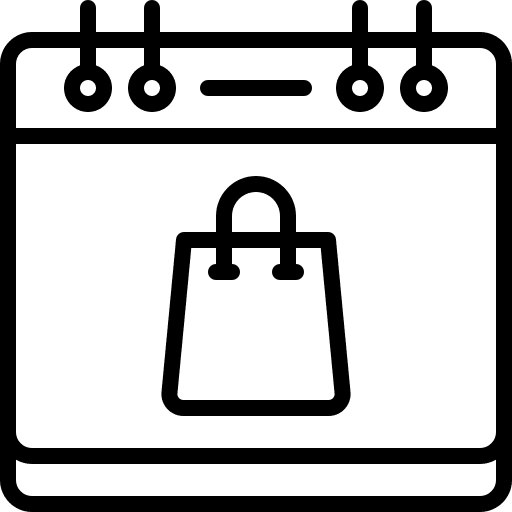 Calendar organization calendar shopping icon Calendar organization calendar shopping icon