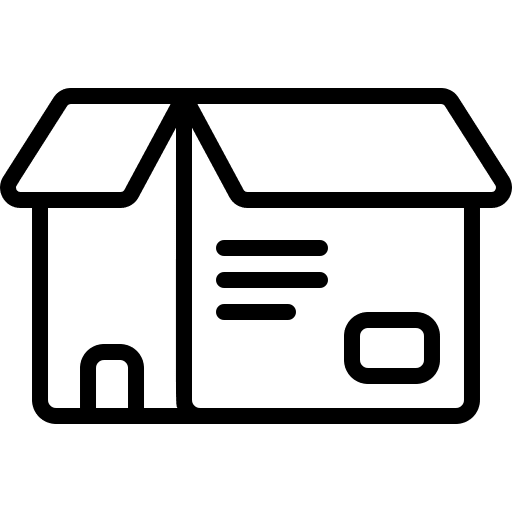 Cardboard box packaging business delivery icon Cardboard box packaging business delivery icon