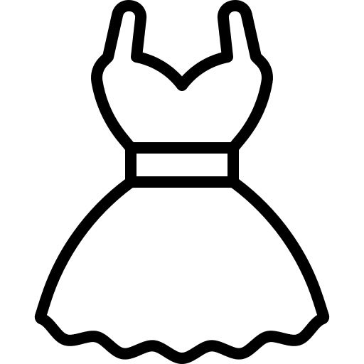 Dress femenine dress clothes icon Dress femenine dress clothes icon