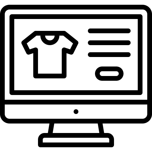 Monitor monitor screen online shopping tshirt icon Monitor monitor screen online shopping tshirt icon