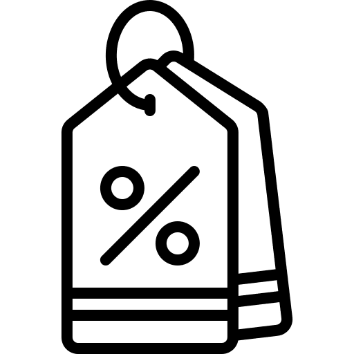 Price tag shopping store percent discount icon Price tag shopping store percent discount icon