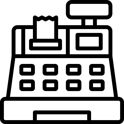 Cashier money commercial supermarket icon Cashier money commercial supermarket icon