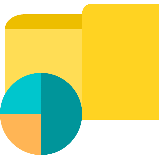 Folder document analytics file icon Folder document analytics file icon