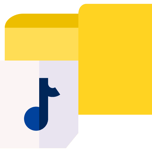 Folder document folder audio icon Folder document folder audio icon