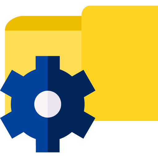 Folder settings document file icon Folder settings document file icon