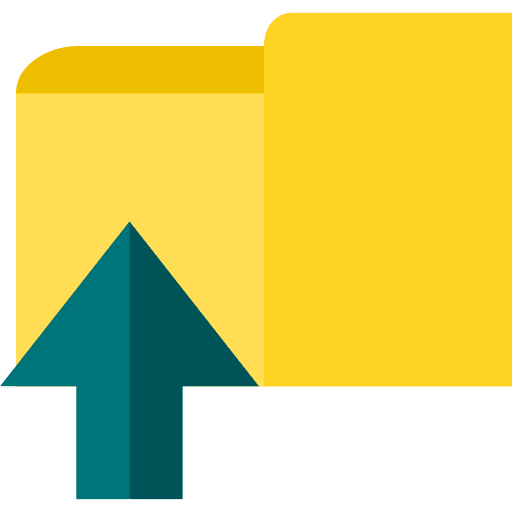 Folder upload file document icon Folder upload file document icon