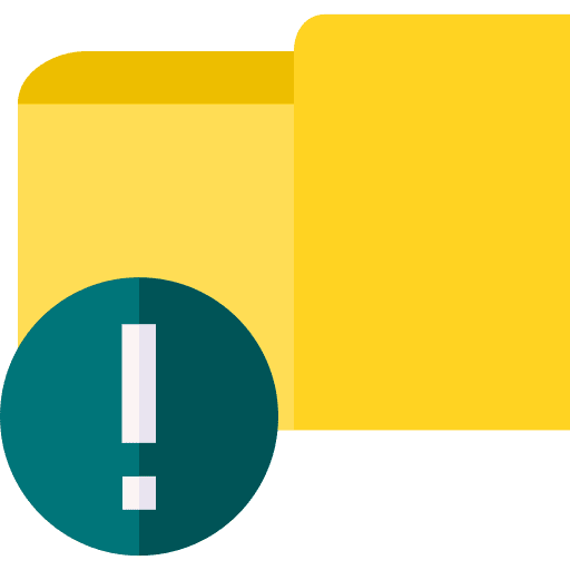 Folder archive file warning icon Folder archive file warning icon