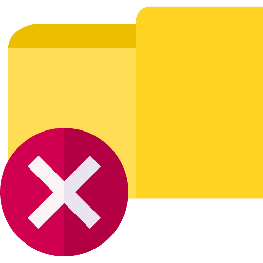 Folder cancel file files and folders icon Folder cancel file files and folders icon