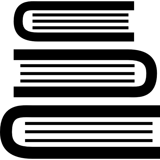 Books stack from top view education library stacked icon