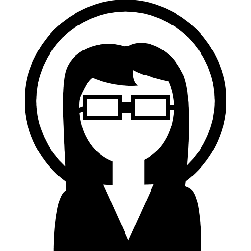 Expert female science icons woman icon