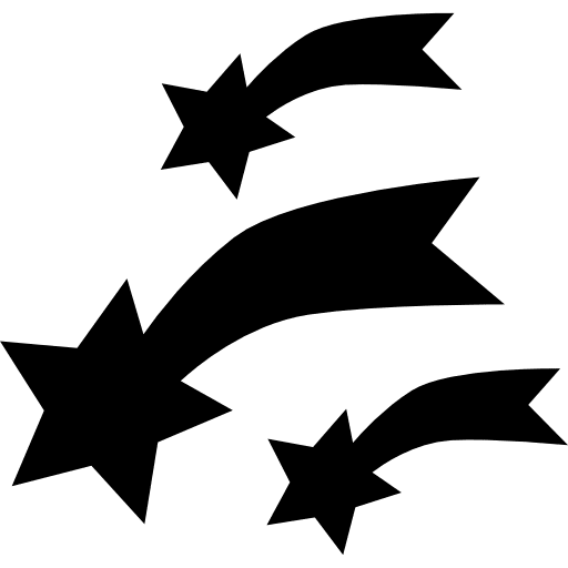 Shooting stars shape shooting star group icon