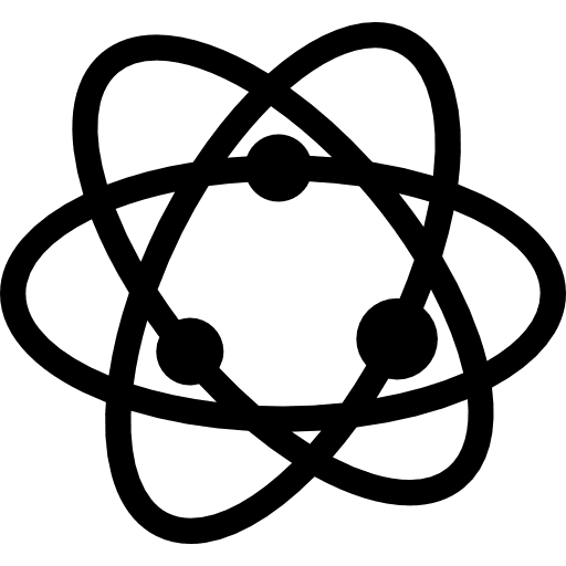 Atom symbol shape signs icon