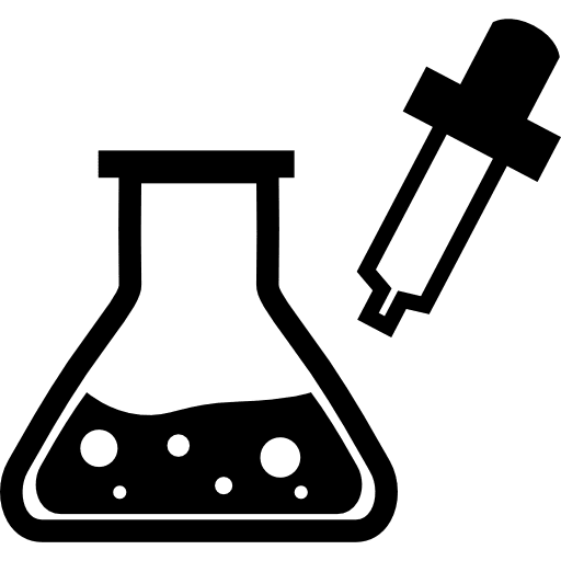 Flask with liquid and a dropper tools and utensils dropper flasks icon