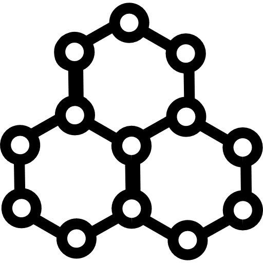 Molecules hexagonal shapes molecules science icons shapes icon