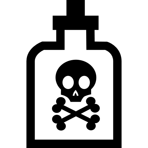 Death in a bottle death science icons symbol icon