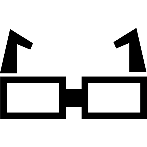 Rectangular eyeglasses tool rectangular science icons icon