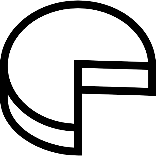 3d pie graphic without quarter part outline symbol shapes quarter pie graphic icon