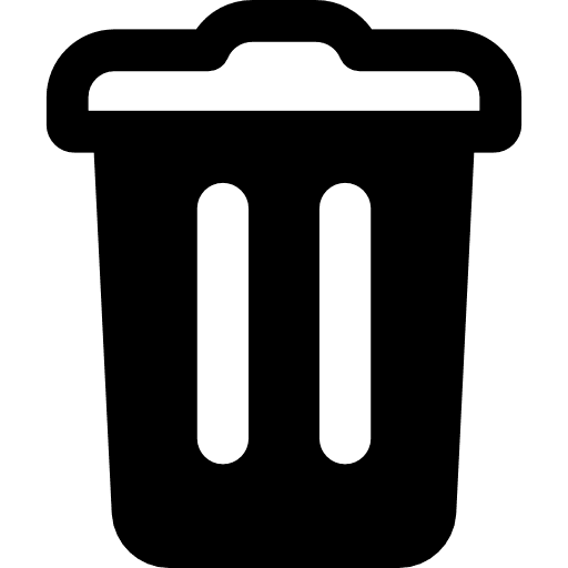 Delete bin garbage can erase trash bin icon