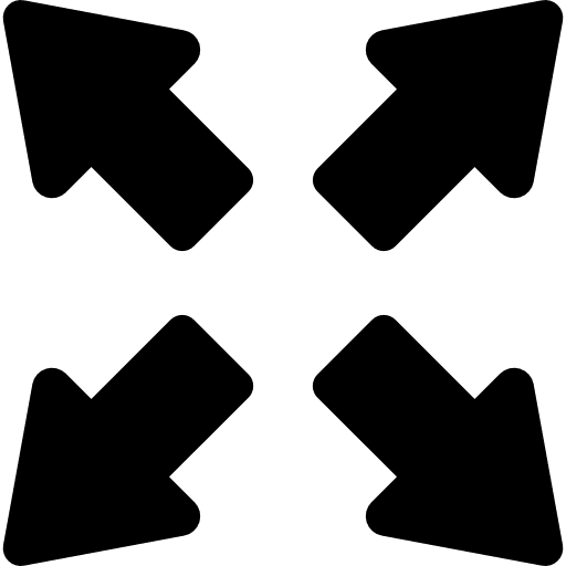 Four expand arrows move extend position icon