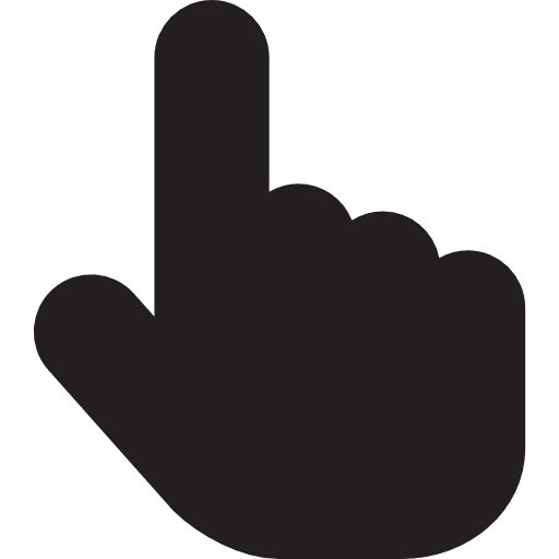 Hand pointer point pointer hand icon