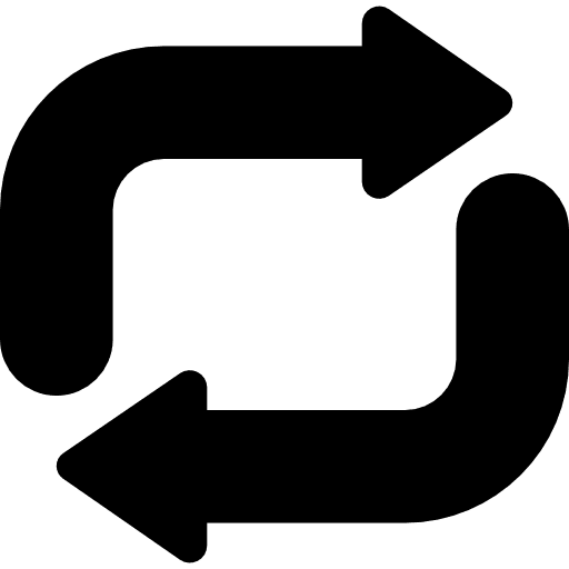 Replay arrows curve arrows arrows reload icon