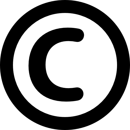 Trade mark copyright typography circle icon