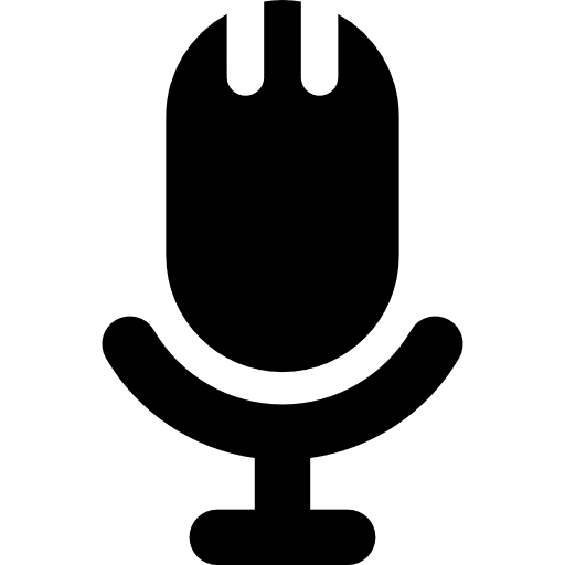 Big microphone vintage voice recorder radio icon