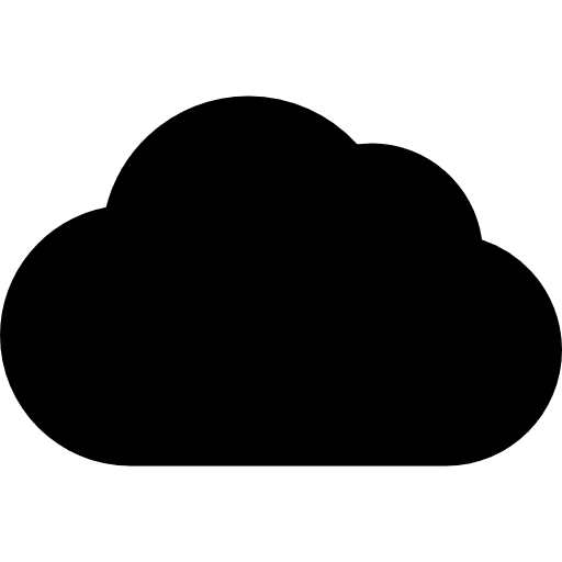 Cloud full of rain cloud weather data storage icon