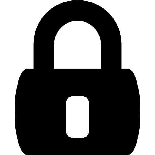 Blocked padlock security lock block icon