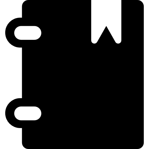 Contact book bookmark notepad agenda icon