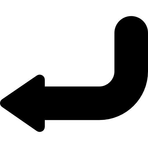 Curve left arrow left arrows direction arrows icon