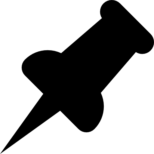 Inclined pin pins school material push pin icon