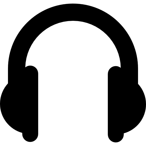 Big headphones music player music telemarketer icon