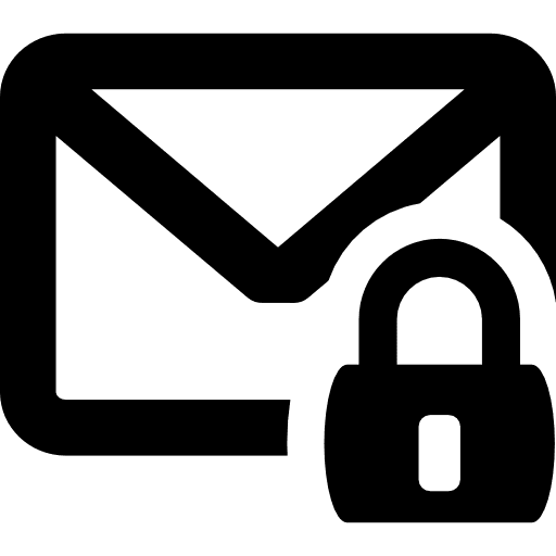 Secure envelope message mail security icon