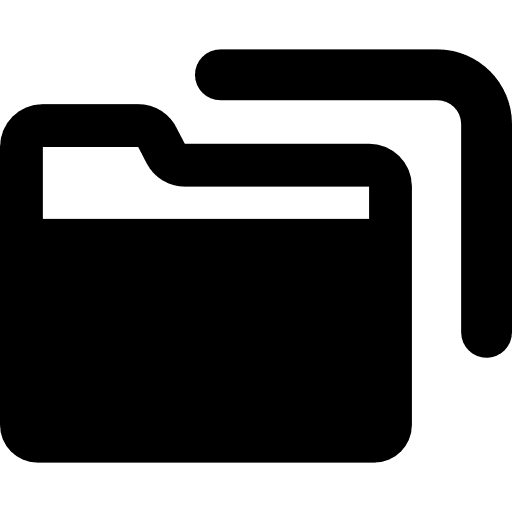 Two folders archive file documents icon