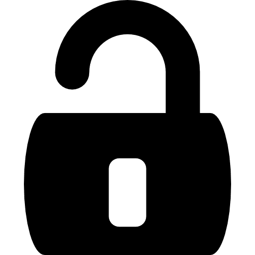 Unlock padlock block locked lock icon