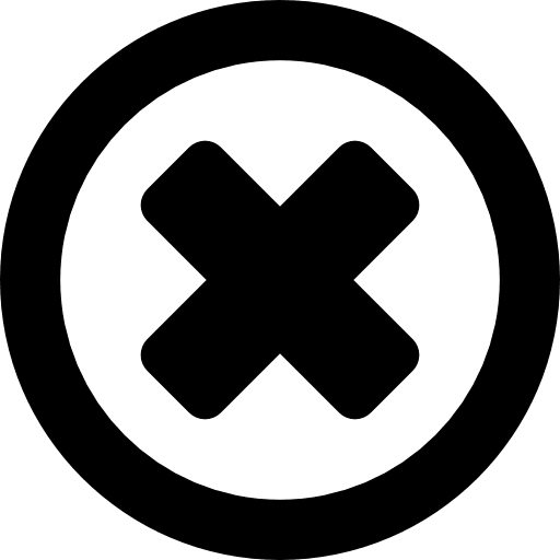 Delete round button equis letter x circles icon