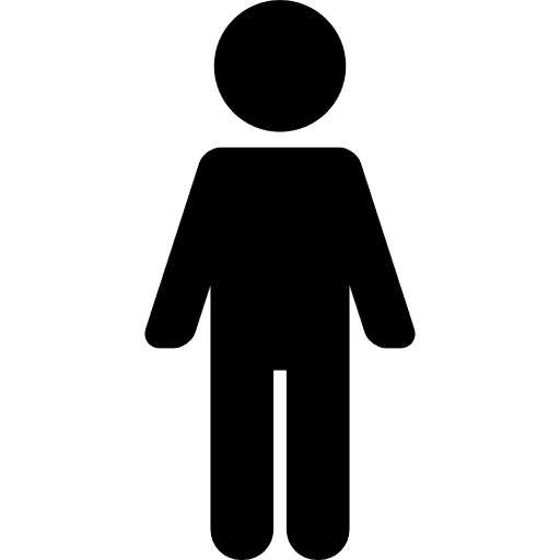Man standing up figure stickman person standing icon